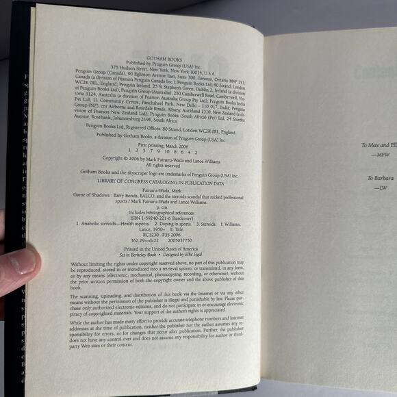 Game of Shadows Tony Dungy BALCO and the Steroids Scandal that Rocked 1st LN HC - Picture 9 of 9